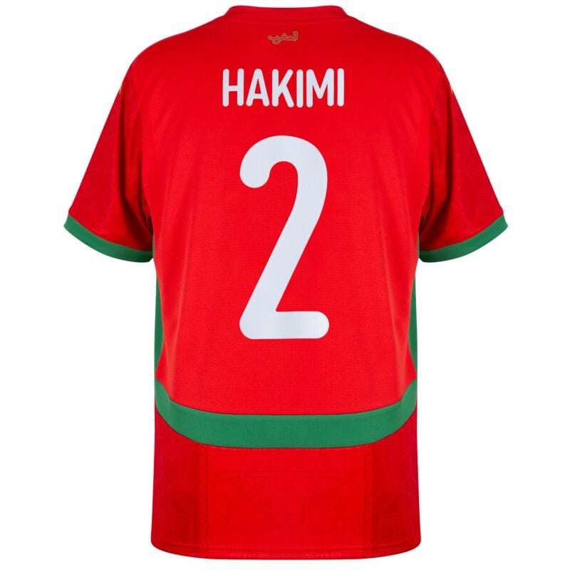 Morocco Home Hakimi 2 Jersey 2025-2026 (Official Printing)