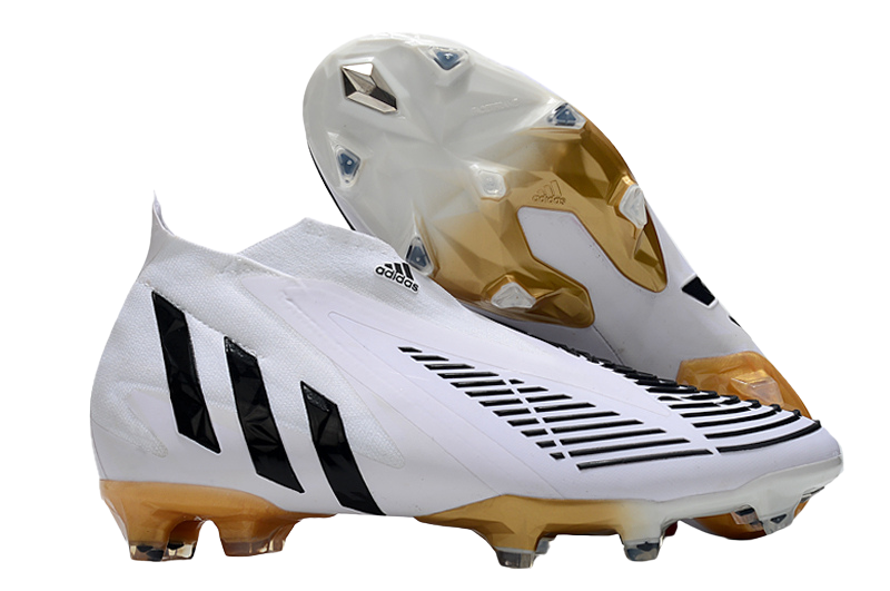 Predator Edge+ FG Al Hilm - White/Black/Metallic Gold