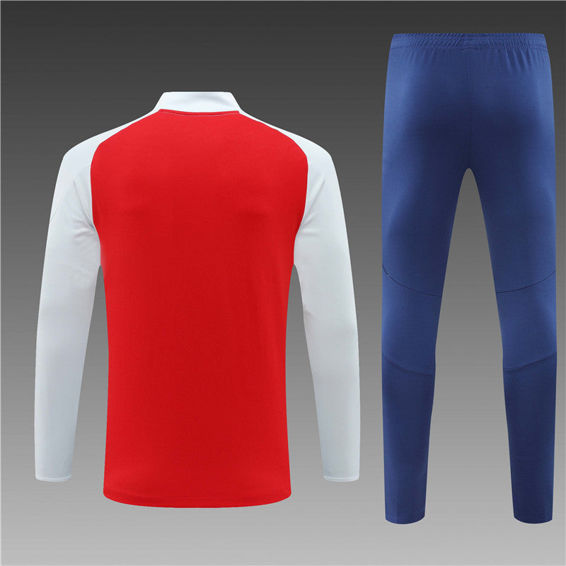 Side view of the Arsenal 2024/25 tracksuit highlighting the fit.