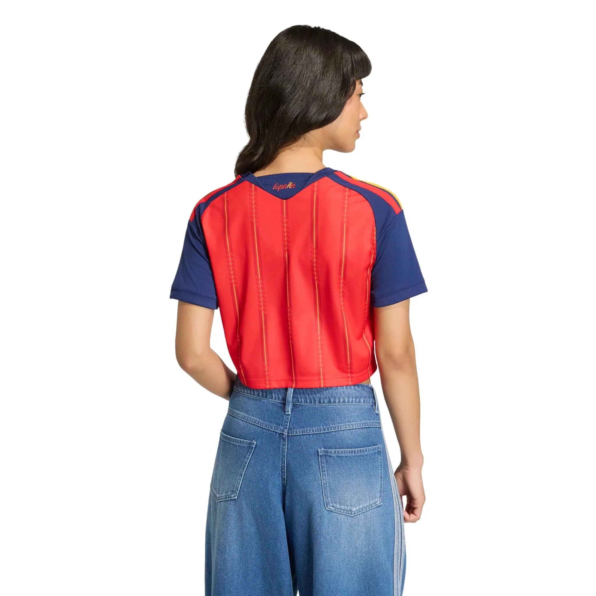 Spain 2026 Women's Stadium Home Cropped Soccer Jersey
