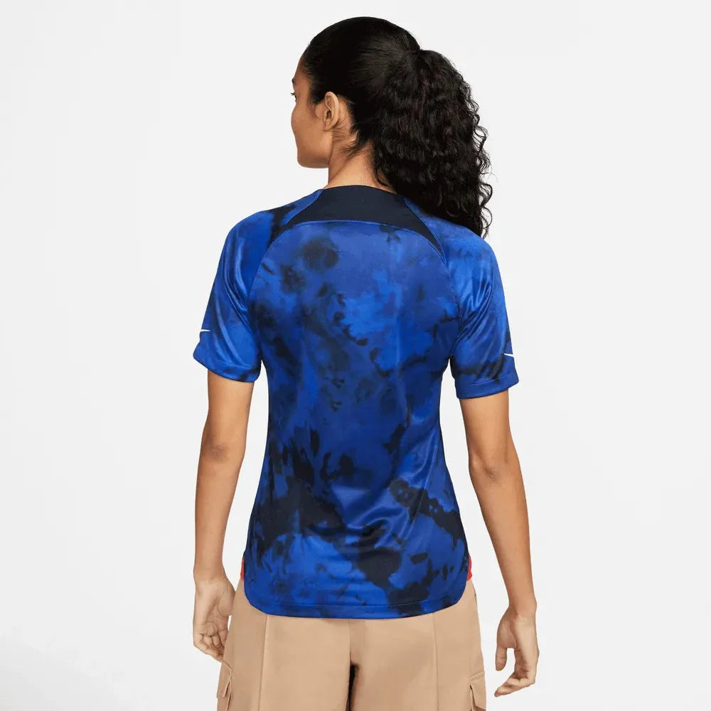 USA 2022-23 Away Women 4 Star Jersey Bright Blue-White