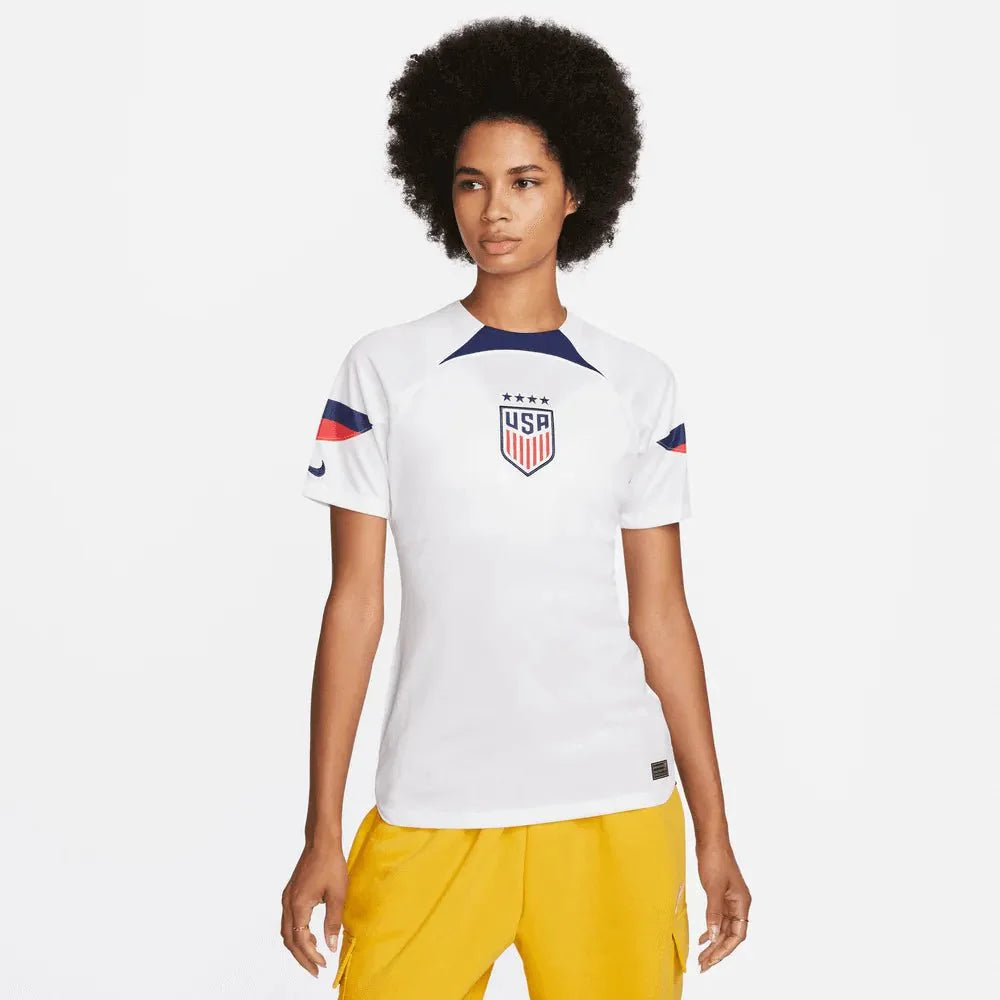 USA 2022-23 Women's Home 4 Star Jersey White-Hyper Blue