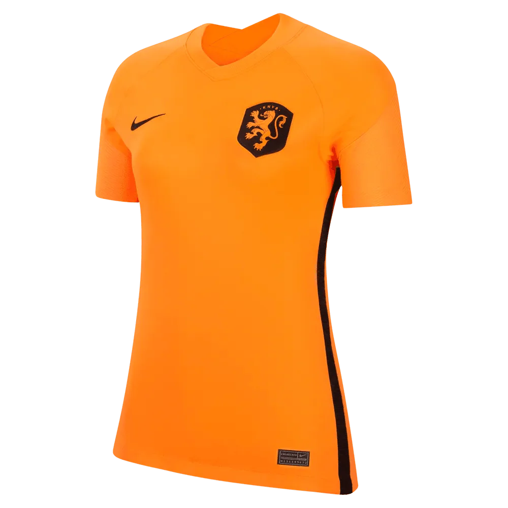 Netherlands Women's EC22 Home Jersey - Total Orange-Black