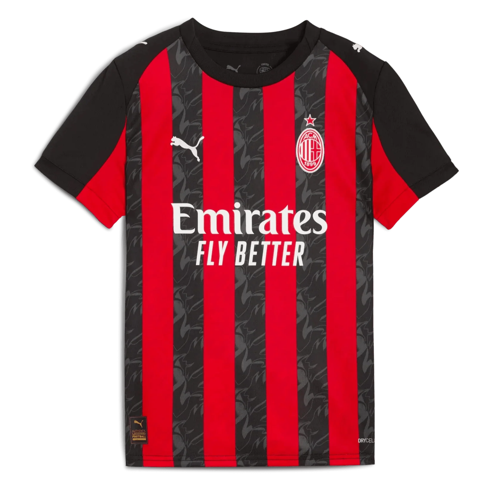 AC Milan 2025-26 Youth Stadium Home Soccer Jersey