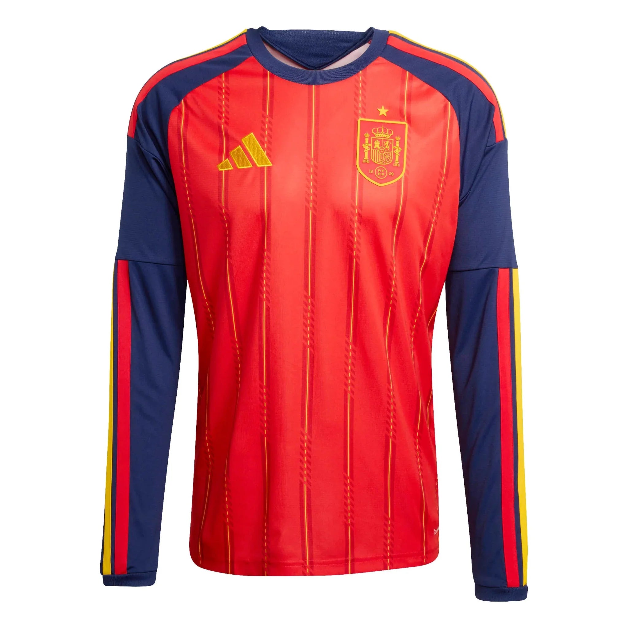 Spain 2026 Men's Stadium Home Long-Sleeve Soccer Jersey