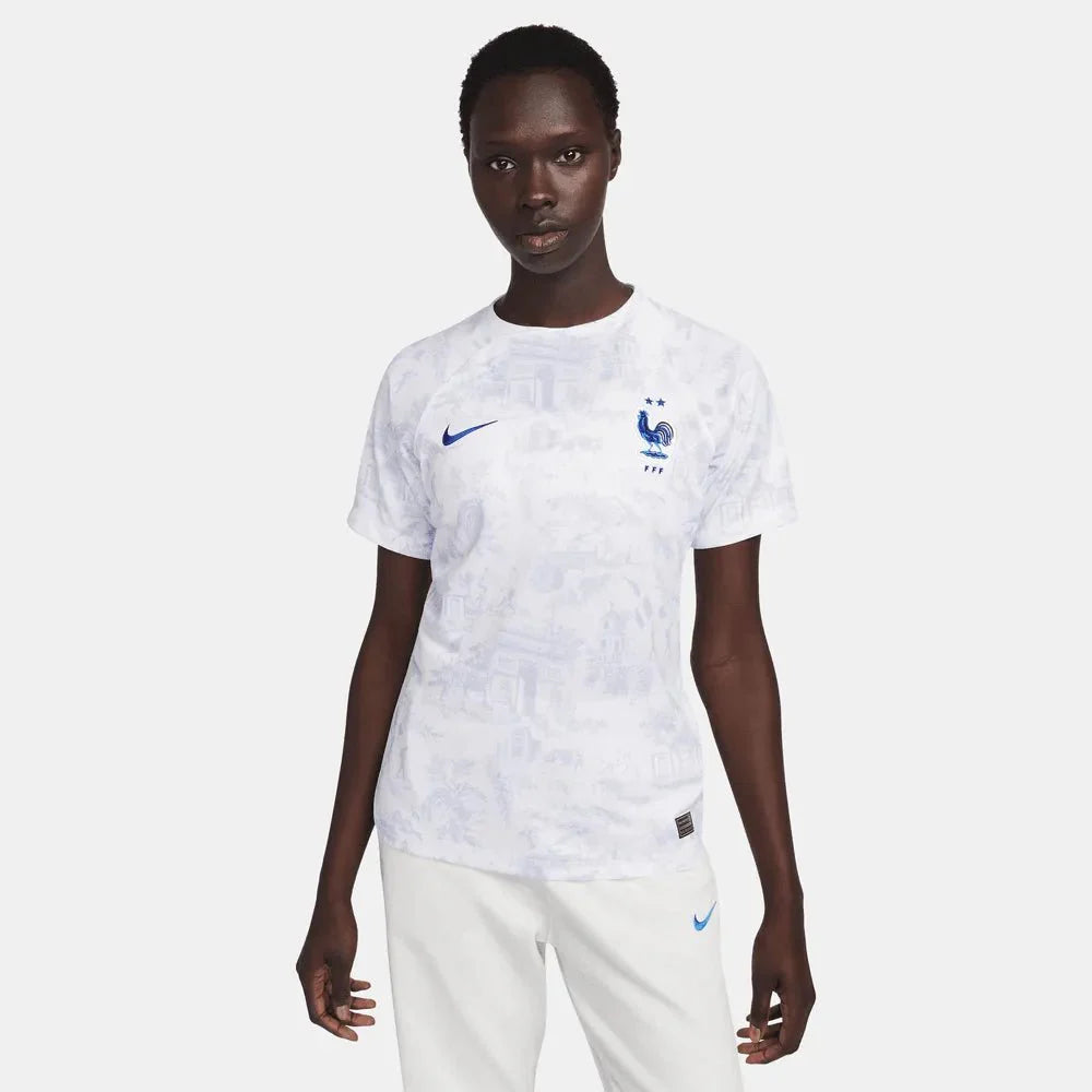 France 2022-23 Women's Away Jersey - White Royal