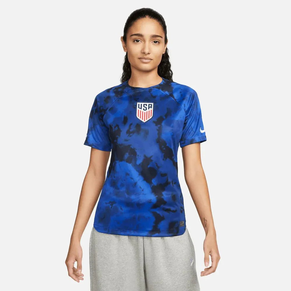 USA 2022-23 Women's Away Jersey - Bright Blue-White
