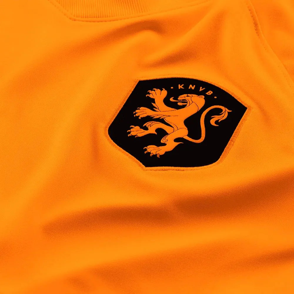 Netherlands Women's EC22 Home Jersey - Total Orange-Black