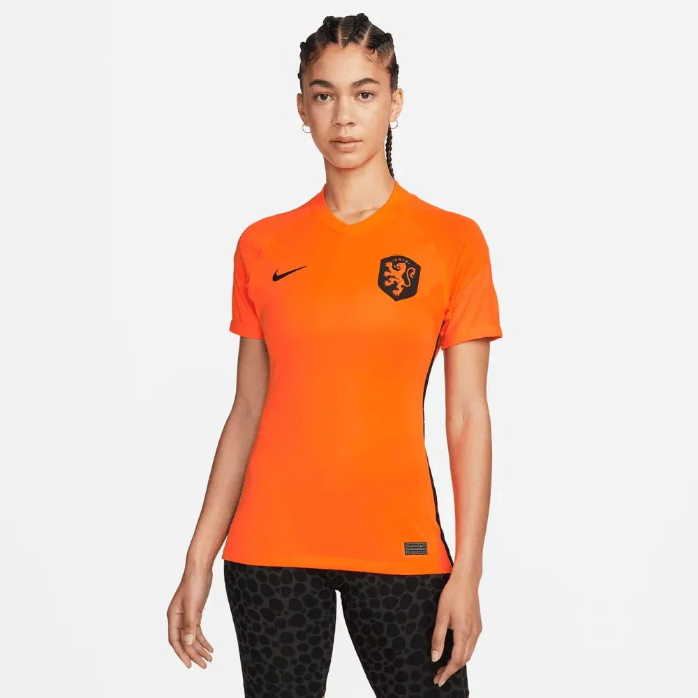 Netherlands Women's EC22 Home Jersey - Total Orange-Black