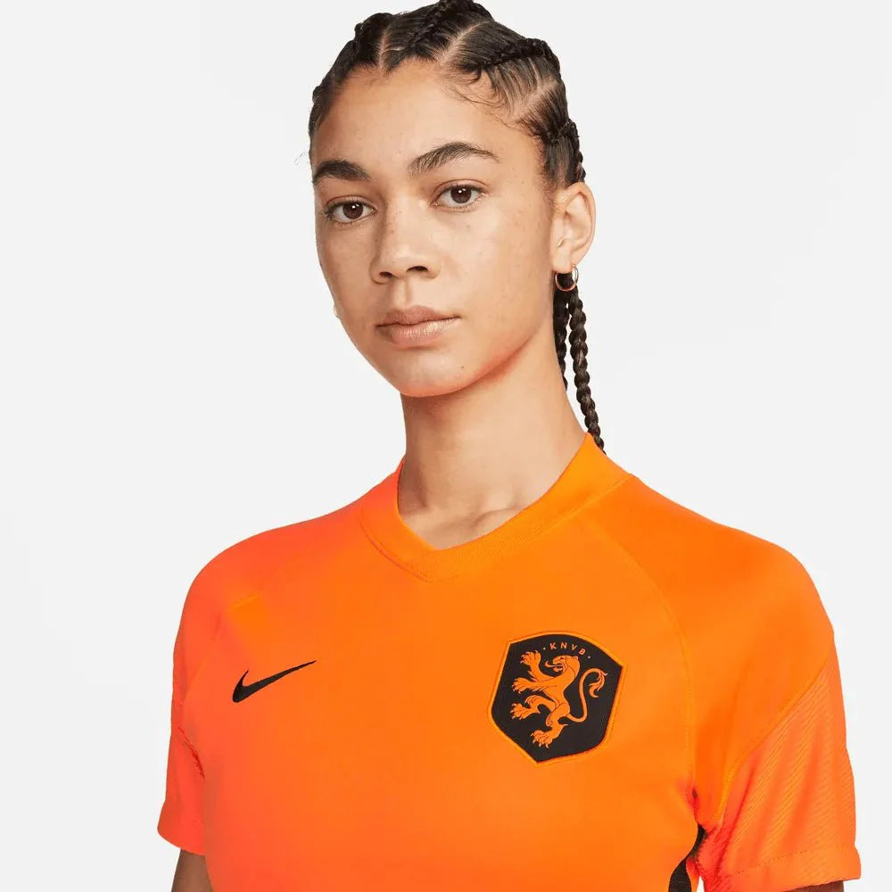 Netherlands Women's EC22 Home Jersey - Total Orange-Black