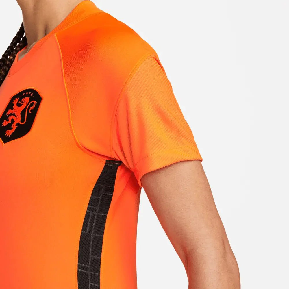Netherlands Women's EC22 Home Jersey - Total Orange-Black