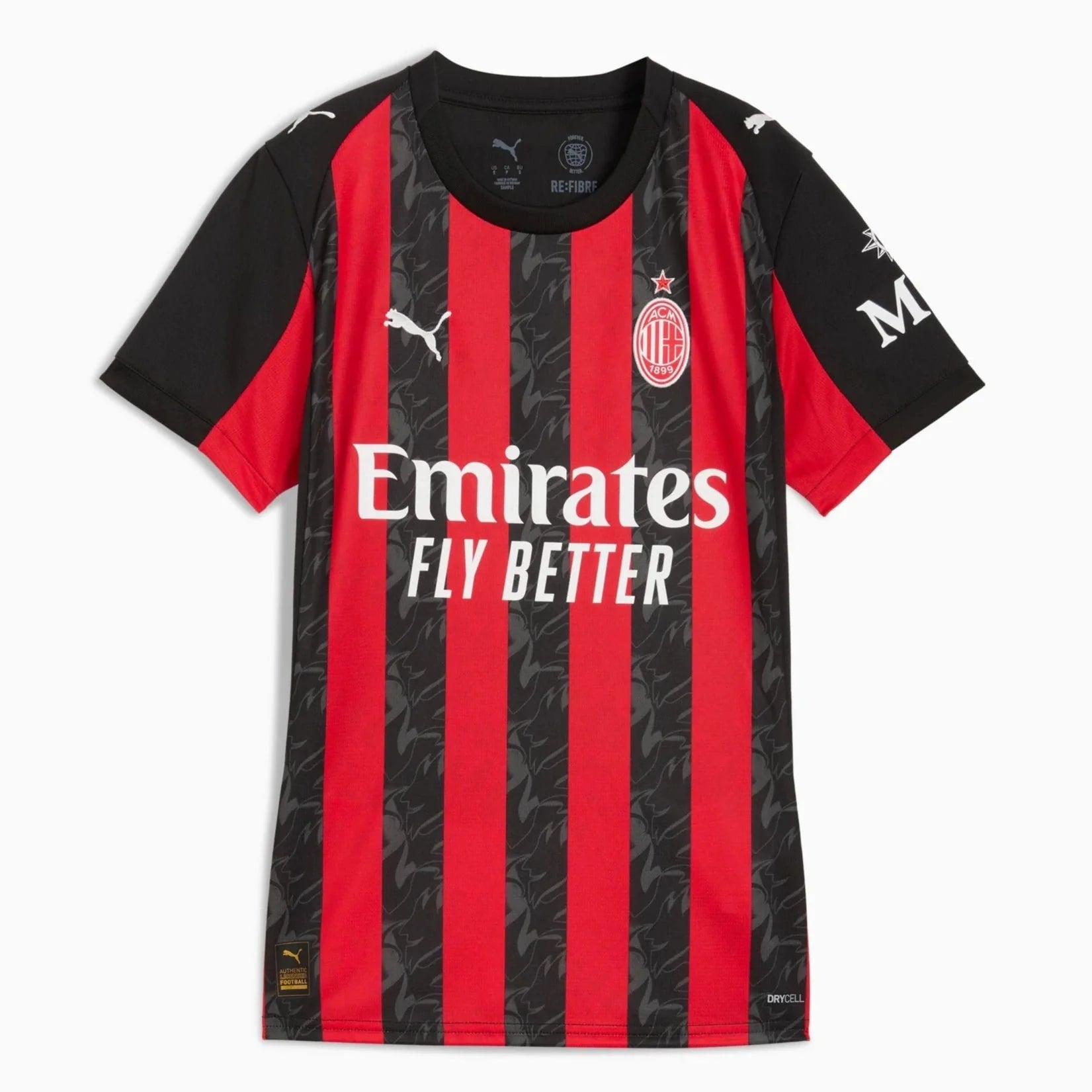 AC Milan 2025-26 Women's Stadium Home Soccer Jersey